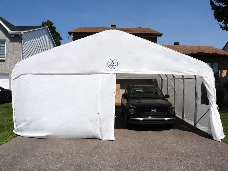 Deluxe Double Car Shelter, 18' X 20' / 20' X 20'