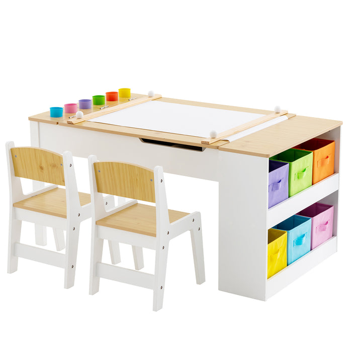 Children Art Activity Table and Drawing Table-Natural