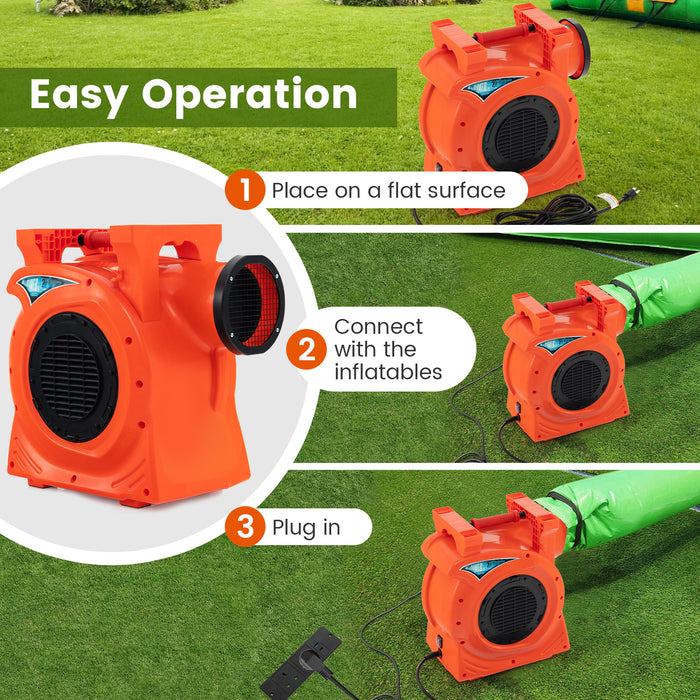 1500W 2 HP Commercial Air Blower for Giant Outdoor Inflatable Bounce House