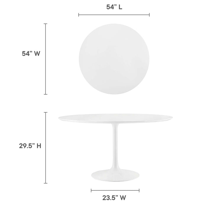 Lippa 54" Round Wood Top Dining Table