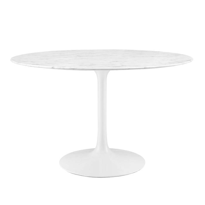 Lippa 48" Round Artificial Marble Dining Table