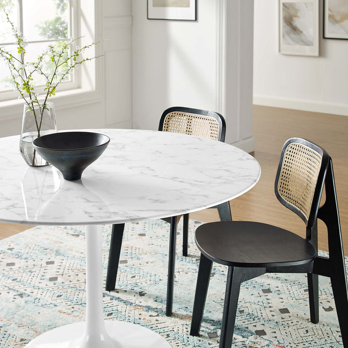 Lippa 48" Round Artificial Marble Dining Table