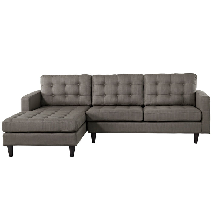 Empress Left-Facing Upholstered Fabric Sectional Sofa