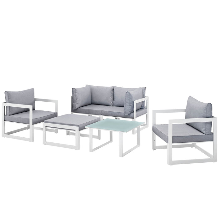 Fortuna 6 Piece Outdoor Patio Sectional Sofa Set