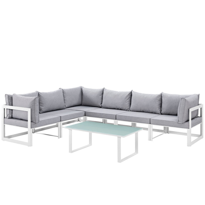 Fortuna 7 Piece Outdoor Patio Sectional Sofa Set