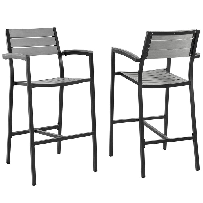 Maine Bar Stool Outdoor Patio Set of 2