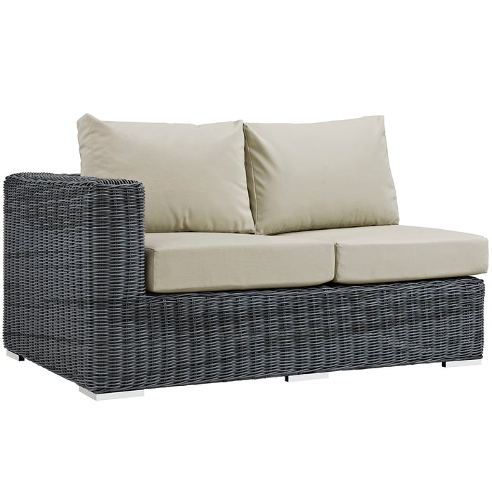 Summon Outdoor Patio Sunbrella® Left Arm Loveseat