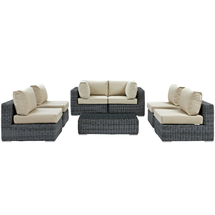 Summon 7 Piece Outdoor Patio Sunbrella® Sectional Set