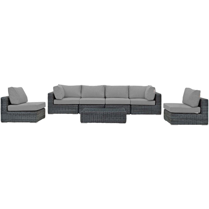 Summon 7 Piece Outdoor Patio Sunbrella® Sectional Set