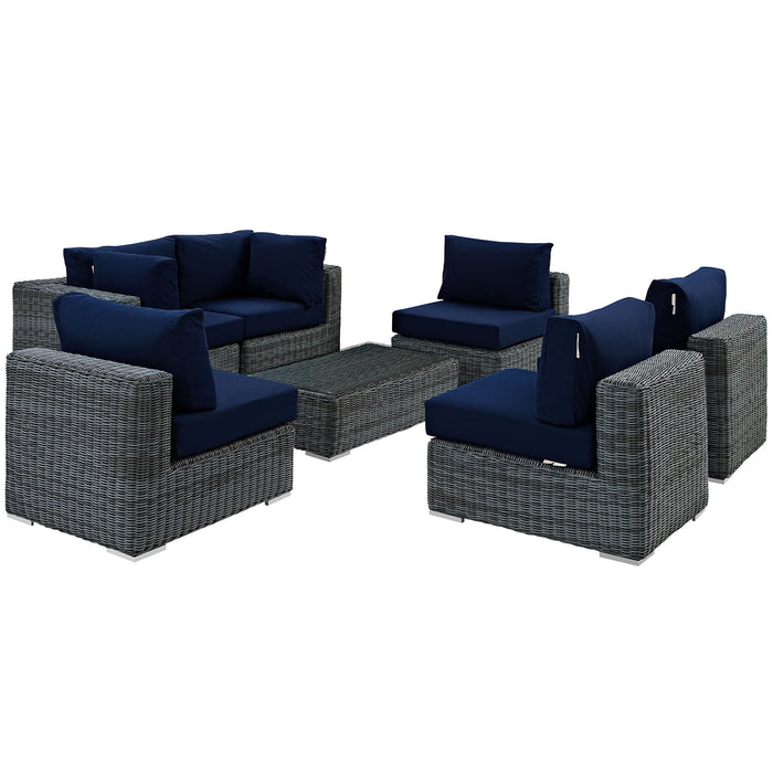 Summon 7 Piece Outdoor Patio Sunbrella® Sectional Set