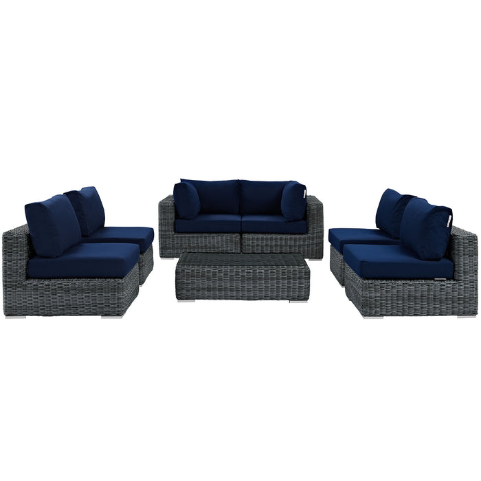 Summon 7 Piece Outdoor Patio Sunbrella® Sectional Set