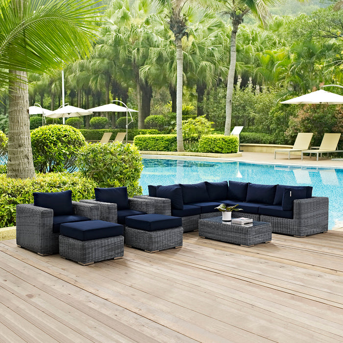 Summon 10 Piece Outdoor Patio Sunbrella® Sectional Set