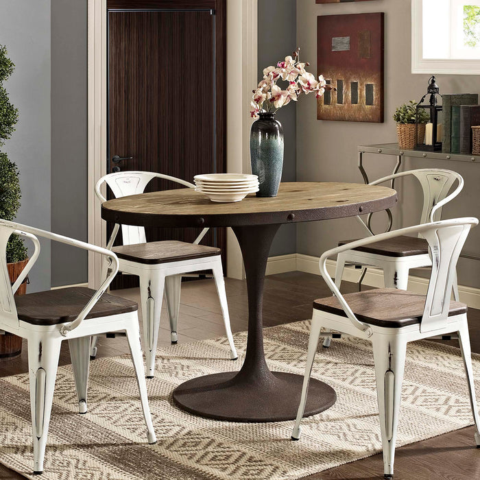 Drive 47" Oval Wood Top Dining Table