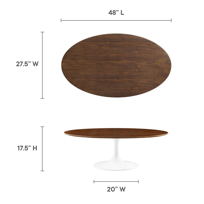 Lippa 48" Oval Wood Grain Coffee Table