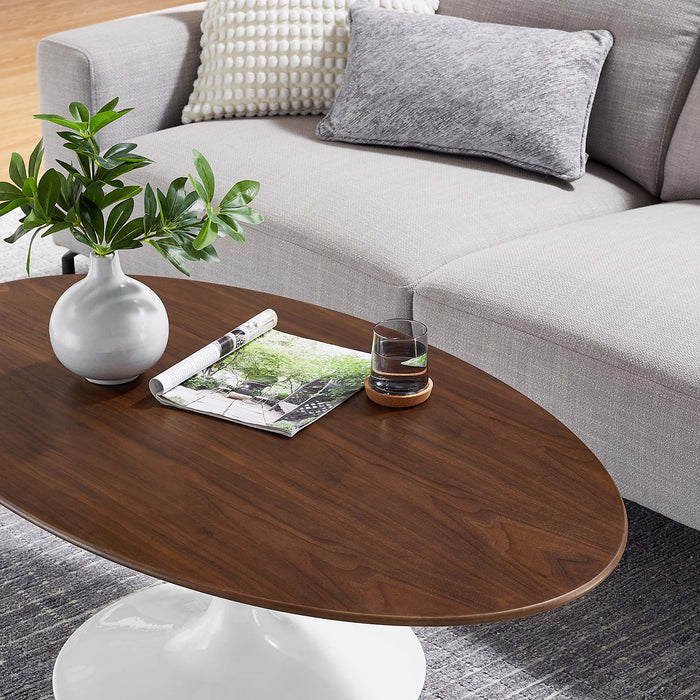 Lippa 48" Oval Wood Grain Coffee Table