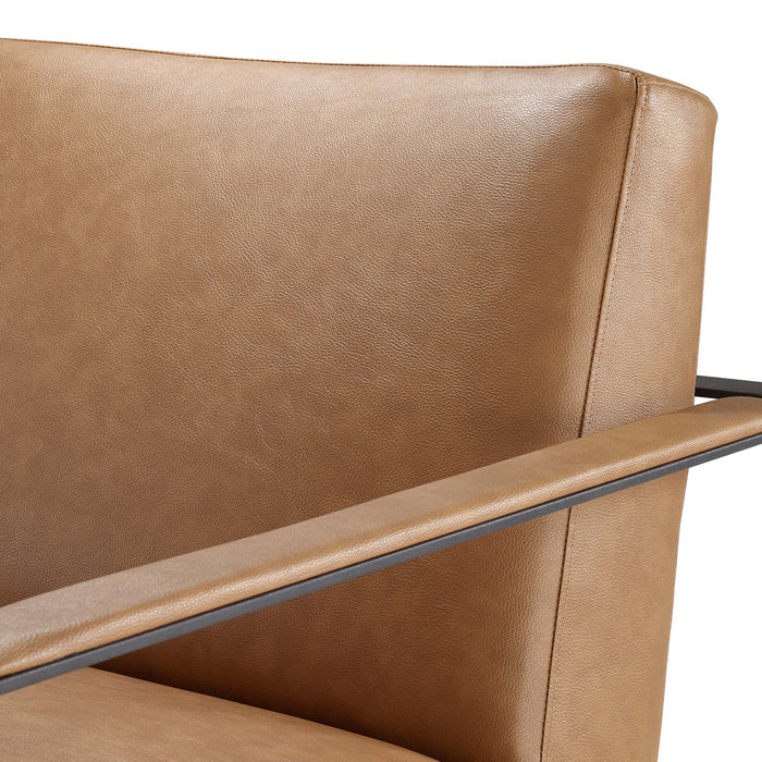 Seg Vegan Leather Accent Chair