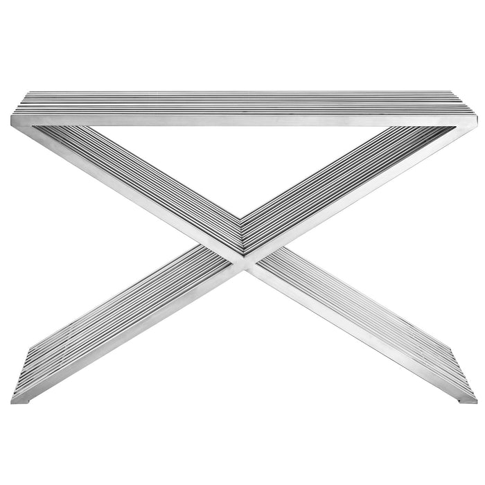 Press Stainless Steel Console Table