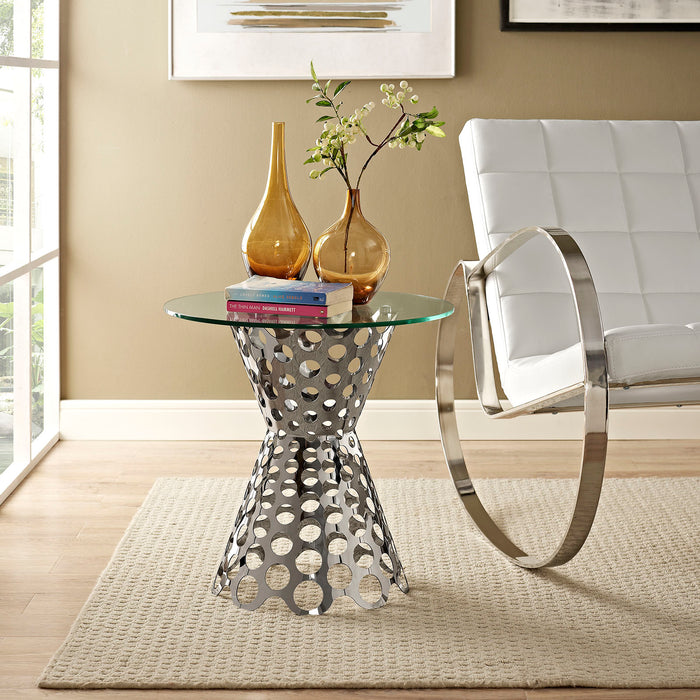 Arrange Glass Top Side Table