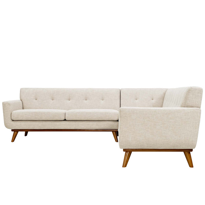 Engage L-Shaped Upholstered Fabric Sectional Sofa