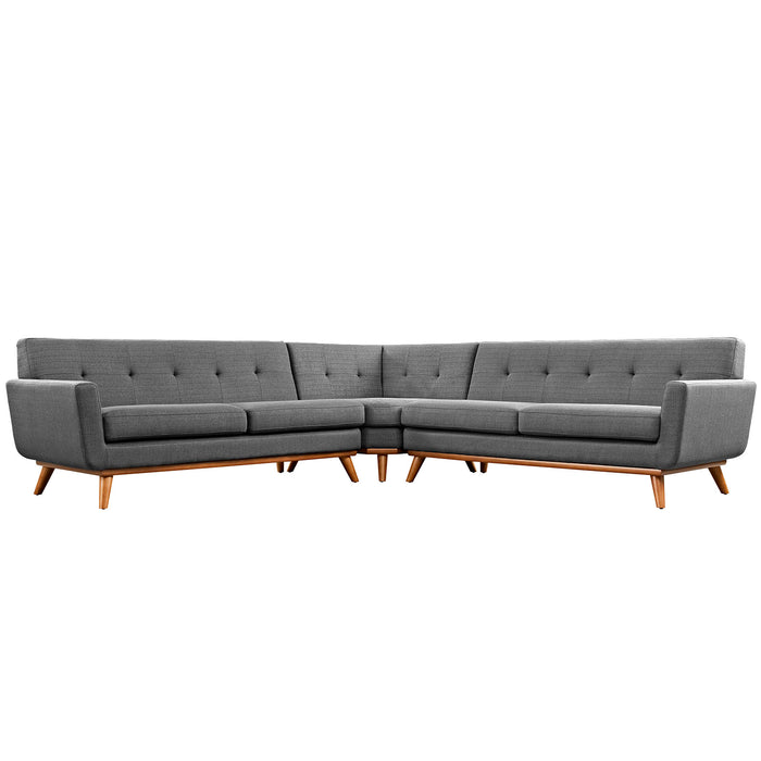 Engage L-Shaped Upholstered Fabric Sectional Sofa