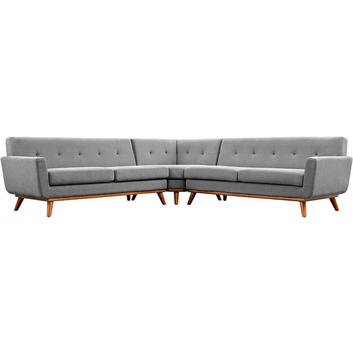 Engage L-Shaped Upholstered Fabric Sectional Sofa