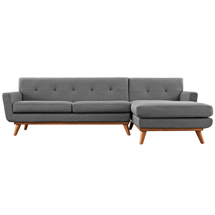 Engage Right-Facing Upholstered Fabric Sectional Sofa