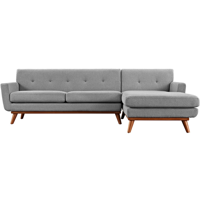 Engage Right-Facing Upholstered Fabric Sectional Sofa