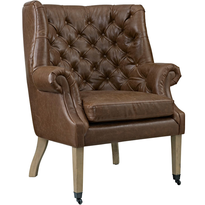 Chart Upholstered Vinyl Lounge Chair