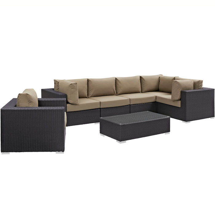 Convene 7 Piece Outdoor Patio Sectional Set