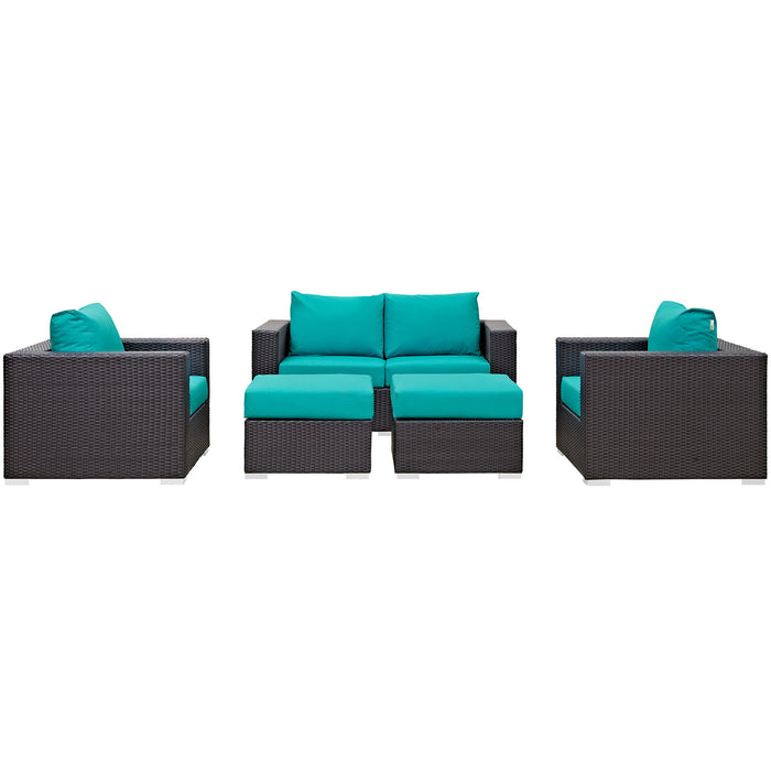 Convene 5 Piece Outdoor Patio Sofa Set