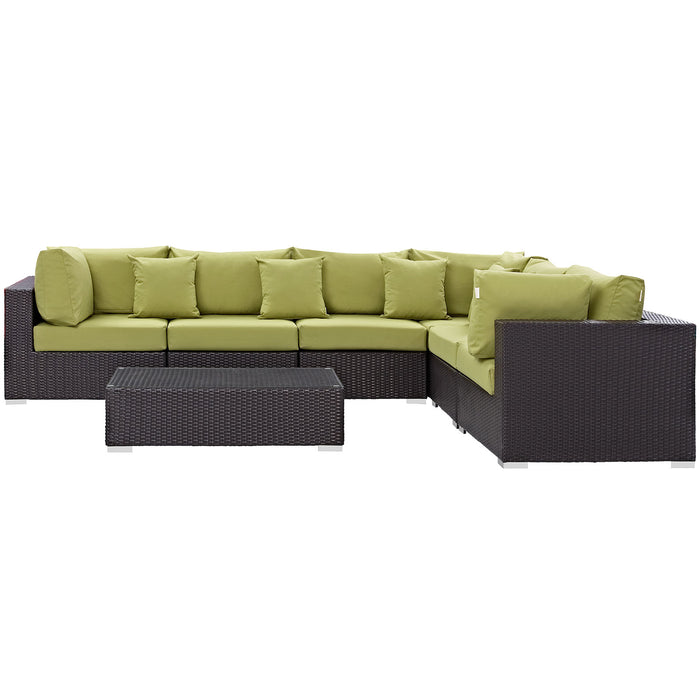 Convene 7 Piece Outdoor Patio Sectional Set