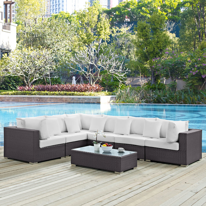 Convene 7 Piece Outdoor Patio Sectional Set