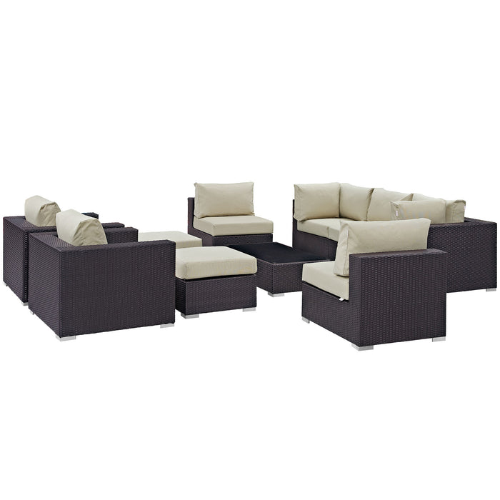 Convene 10 Piece Outdoor Patio Sectional Set