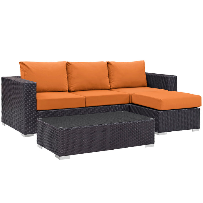 Convene 3 Piece Outdoor Patio Sofa Set