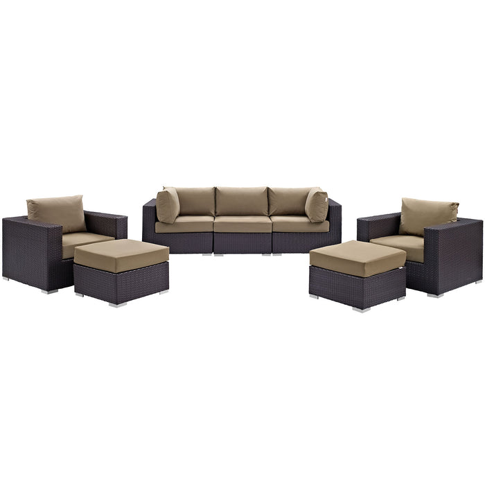 Convene 7 Piece Outdoor Patio Sectional Set