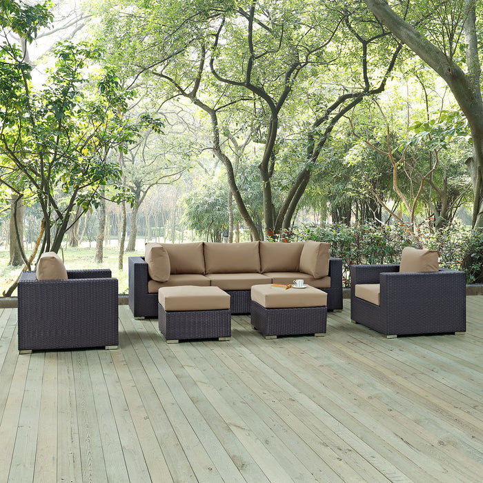 Convene 7 Piece Outdoor Patio Sectional Set