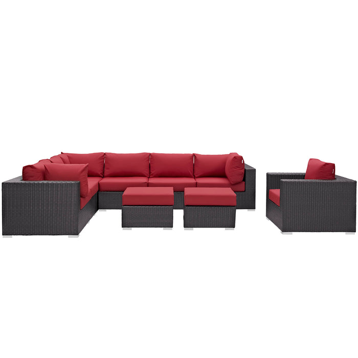 Convene 9 Piece Outdoor Patio Sectional Set