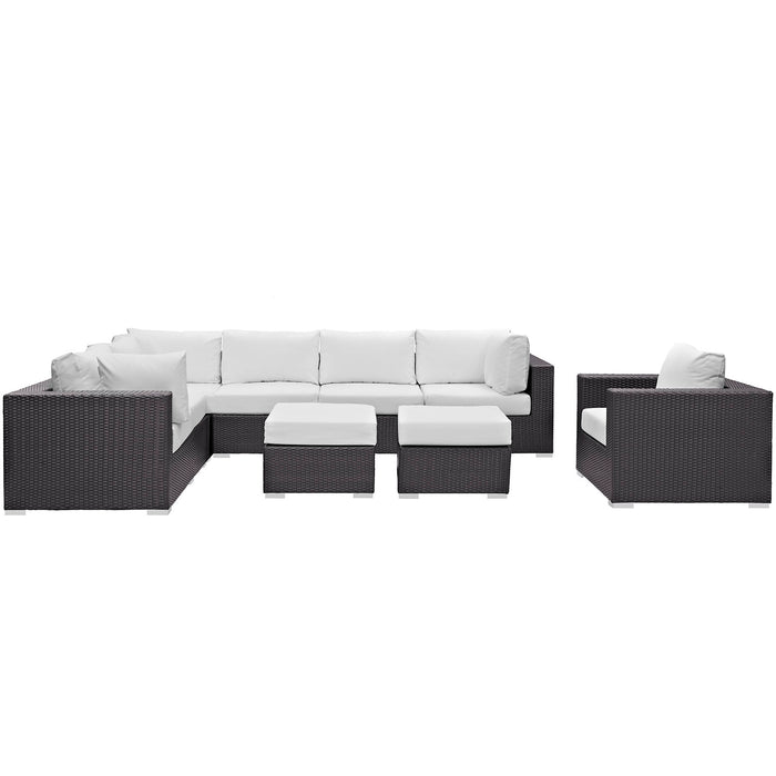 Convene 9 Piece Outdoor Patio Sectional Set