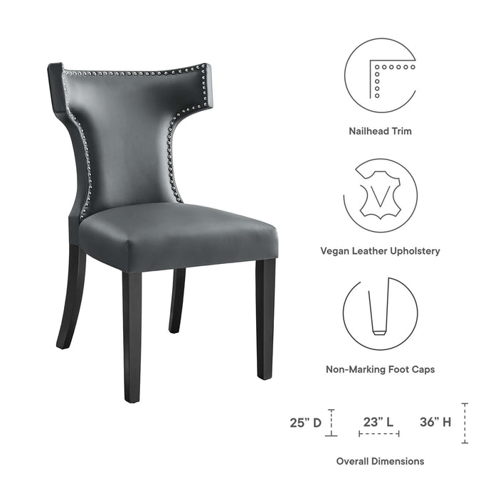 Curve Vegan Leather Dining Chair