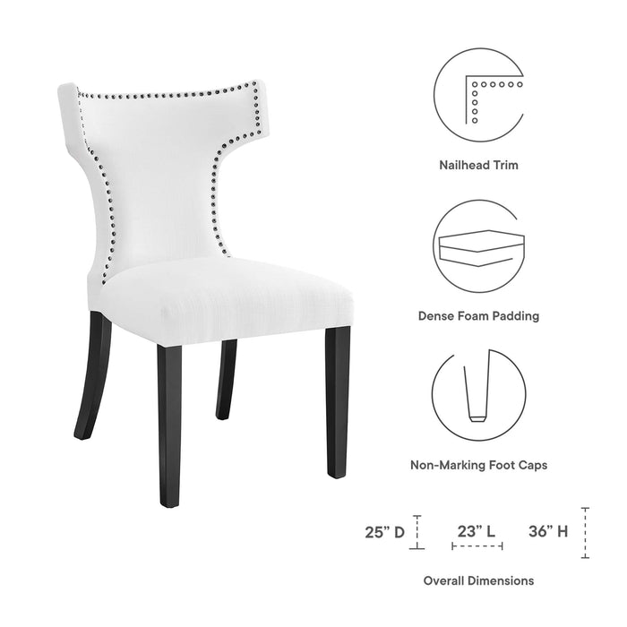 Curve Fabric Dining Chair