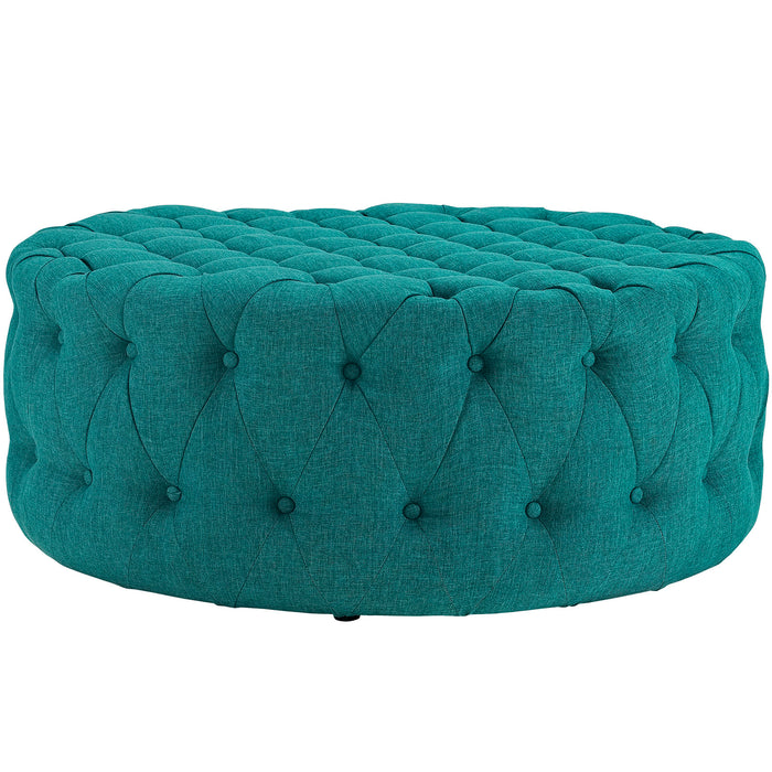 Amour Upholstered Fabric Ottoman