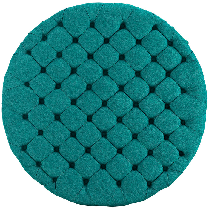 Amour Upholstered Fabric Ottoman