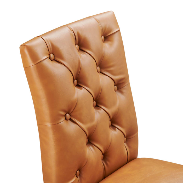 Duchess Button Tufted Vegan Leather Dining Chair