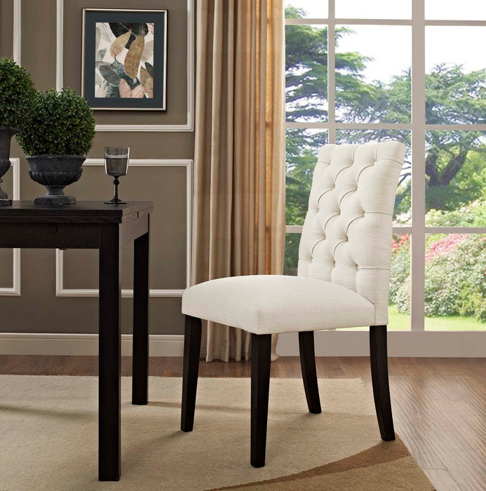 Duchess Button Tufted Fabric Dining Chair