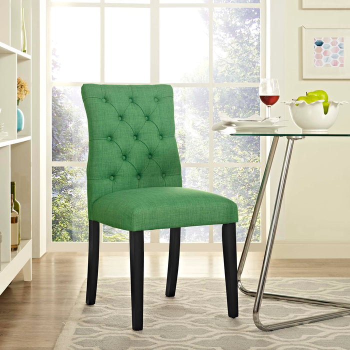 Duchess Button Tufted Fabric Dining Chair