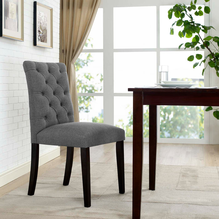 Duchess Button Tufted Fabric Dining Chair