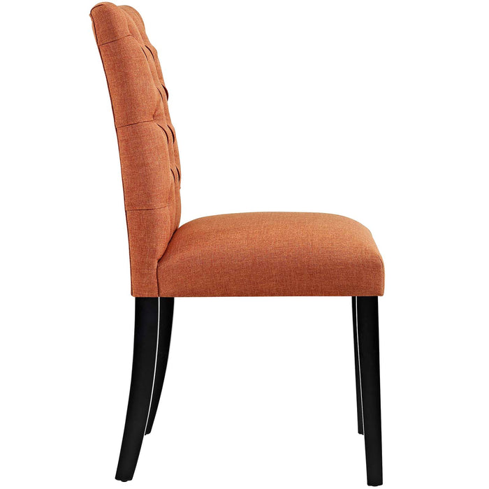 Duchess Button Tufted Fabric Dining Chair