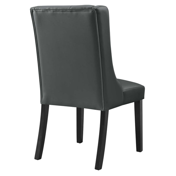 Baronet Button Tufted Vegan Leather Dining Chair