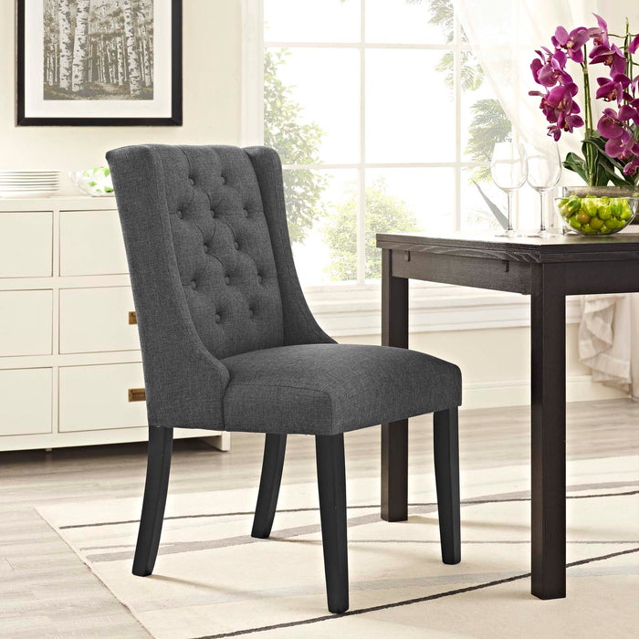 Baronet Button Tufted Fabric Dining Chair