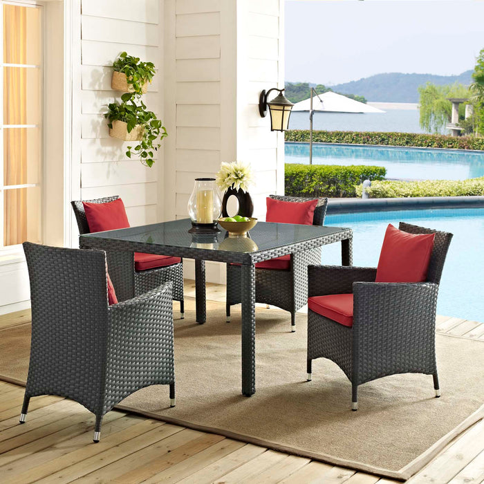 Sojourn 4 Piece Outdoor Patio Sunbrella® Dining Set